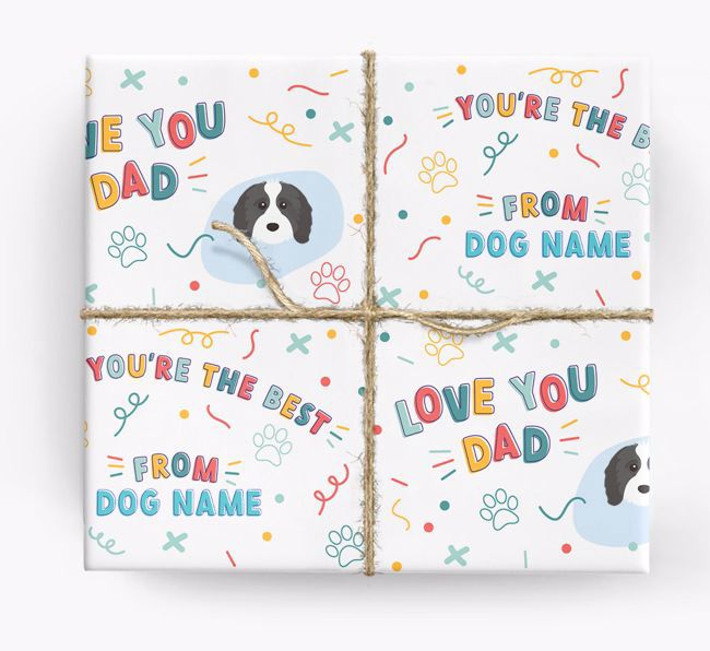 Love You Dad: Personalized {breedFullName} Wrapping Paper